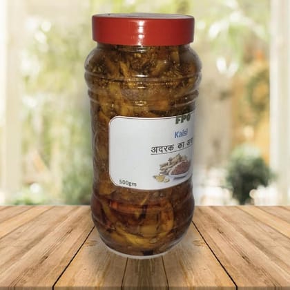 Kalsi Adrak ka Achar (Ginger Pickle) - Authentic Indian Spice Condiment 500 gram 