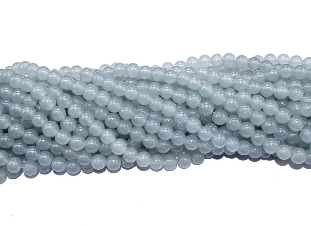 Gray Round Painted Glass Beads For Jewelry Making , 10 MM , (BWGB-286) Sold By Per String of Approx 80 Pcs-Per String of Approx 80 PCS (120 Gram) / Gray / 10 MM
