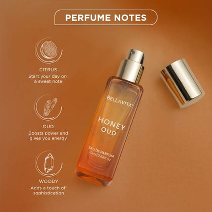 Bella Vita Honey Oud Eau De Parfum | 20ml | Long-Lasting Luxury Fragrance