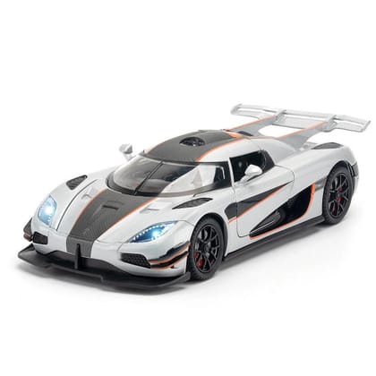 KTRS Enterprise 1/32 Dodge Challenger Kenigsegg Die Cast Metal Toy Cars,Pull Back Hellcat Car with Light and Music Hellcat Toy Car Collectible Model Cars,for Boys Age 3 + Year Old