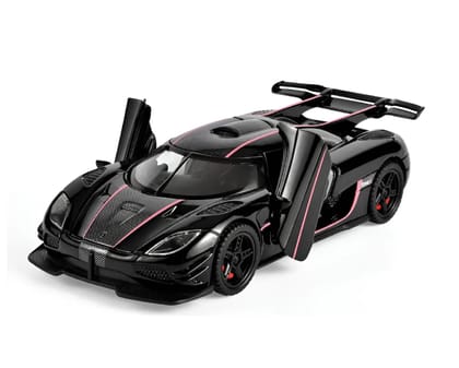 KTRS Enterprise 1/32 Dodge Challenger Kenigsegg Die Cast Metal Toy Cars,Pull Back Hellcat Car with Light and Music Hellcat Toy Car Collectible Model Cars,for Boys Age 3 + Year Old