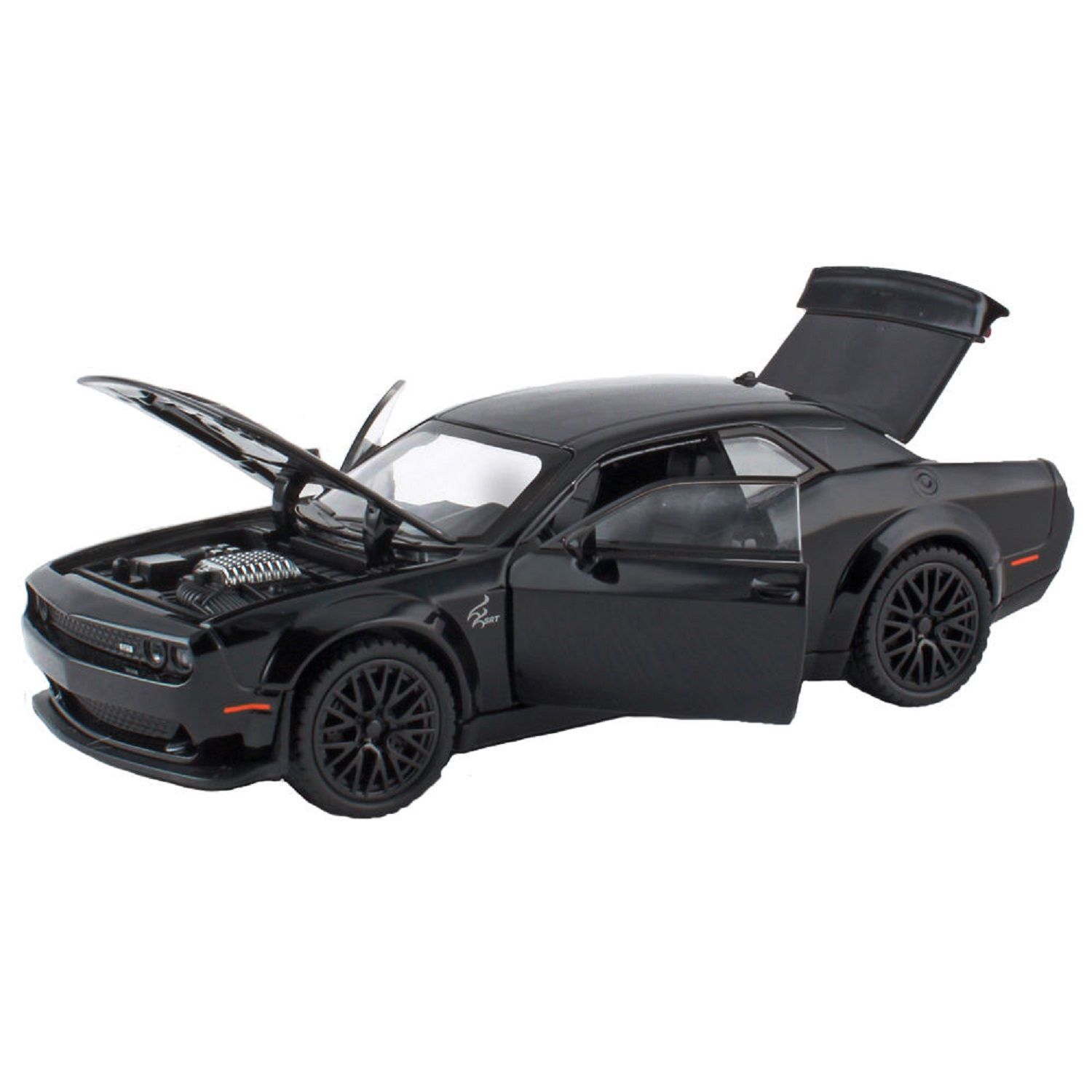 KTRS Enterprise 1/32 Dodge Challenger Hllcat Die Cast Metal Toy Cars,Pull Back Hellcat Car with Light and Music Hellcat Toy Car Collectible Model Cars,for Boys Age 3 + Year Old