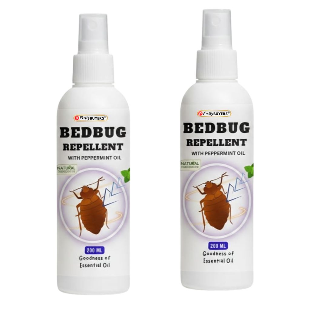 PrettyBUYERS Herbal Bed bug Repellent Spray with Peppermint Oil | Organic Khatmal Marne Ka Spray 200ml (Pack Of 2) - Fresheners and Repellents | Buy online on ZillyBuy