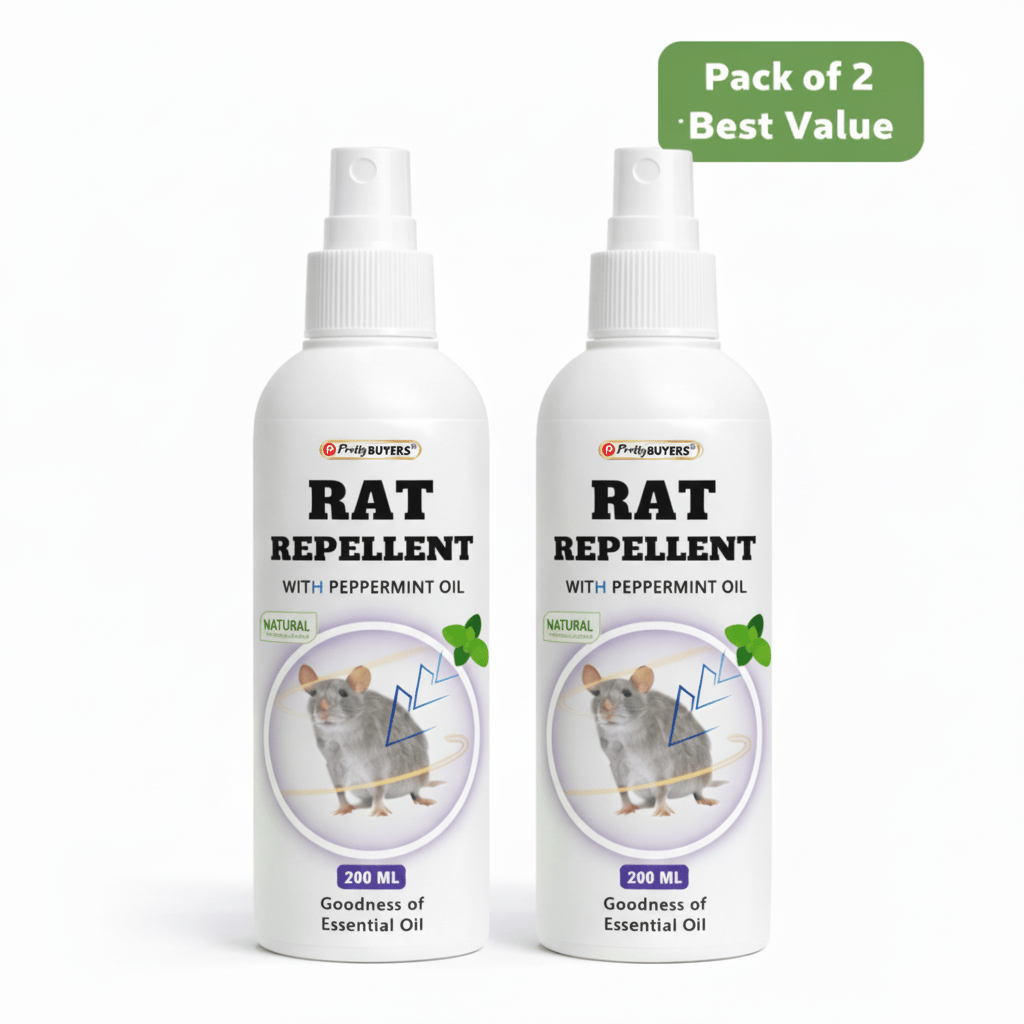PrettyBuyers Natural Rat Repellent Spray | Herbal Chuha Marne Ka Spray 200 ML (Pack Of 2) - Fresheners and Repellents | Buy online on ZillyBuy