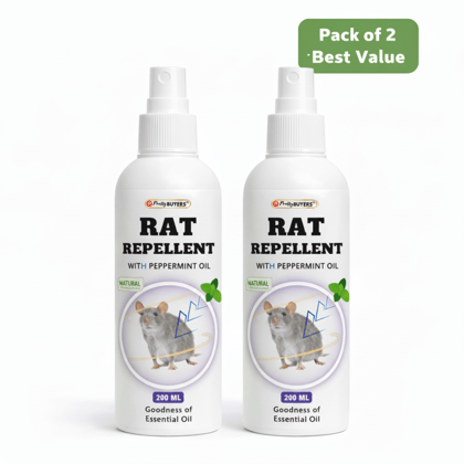 PrettyBuyers Natural Rat Repellent Spray | Herbal Chuha Marne Ka Spray 200 ML (Pack Of 2)