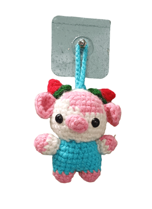 Handmade Crochet Elephant Keychain / Bag Charm