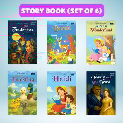 Set of 6 Books Combo My First Little Fairy Tales Series (3) - Classic Moral Stories, Early Reading Books For Kids.