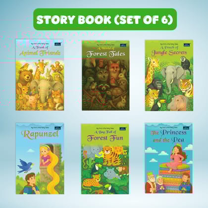 Set of 6 Books Combo My First Little Fairy Tales Series (5) - Classic Magical Stories, Moral Values, Early Reading, Bright Illustrations