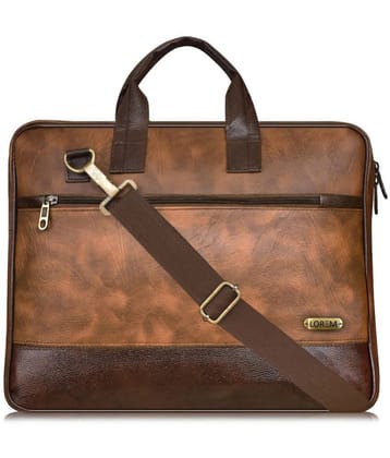Lorem - Brown Colorblocked Messenger Bag - Brown