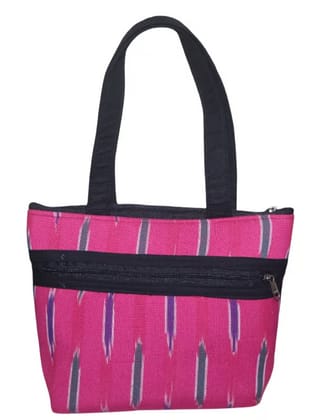 Pink Ikat Print Tote Bag