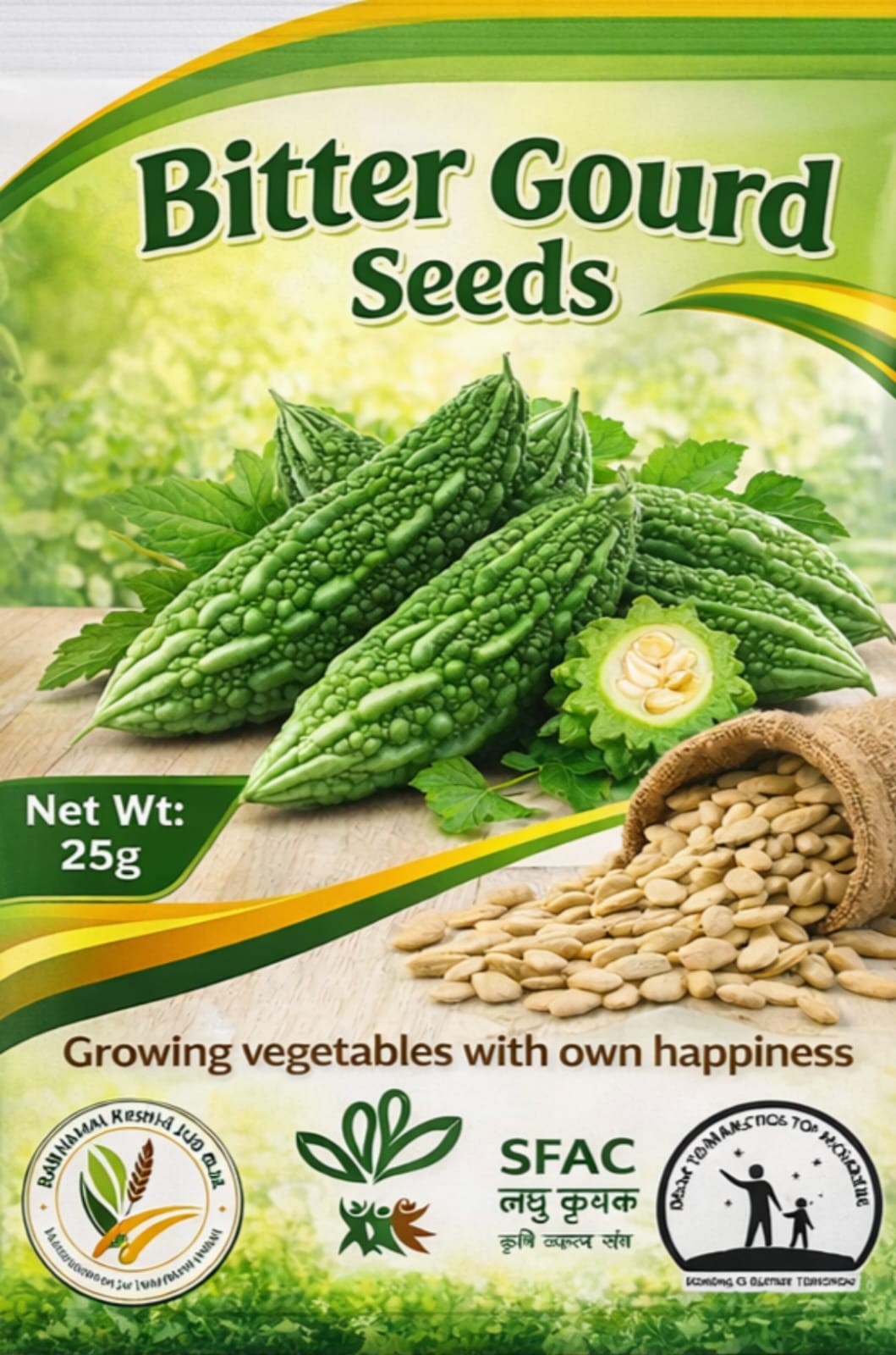 Premium Bitter Gourd Seeds - 25gm
