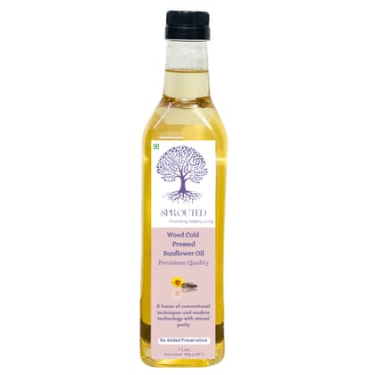 Sprouted Wood Cold Pressed Sunflower Seed Oil 1 Litre Plastic Bottle