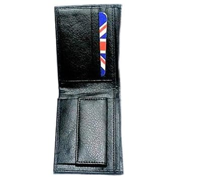 Nawani 3 Black Bi-Fold Leather Wallets, Size- 11/9 cm