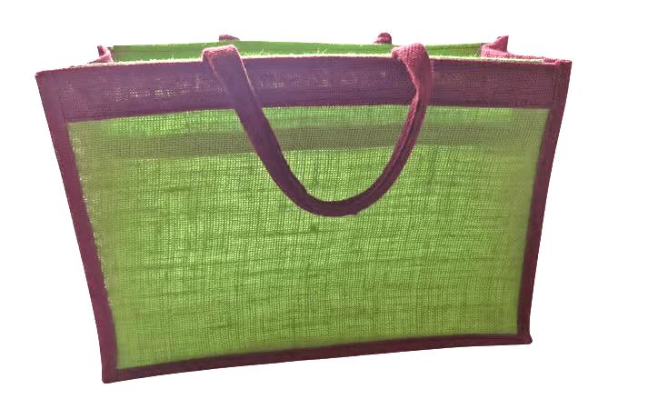 Jute Bag with Brown Handles - Handbags | Buy online on ZillyBuy