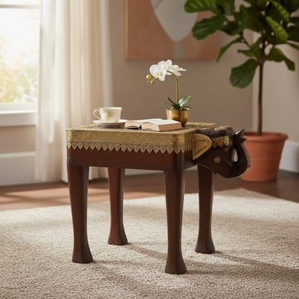Wooden Brown Natural Elephant Coffee Table Furniture