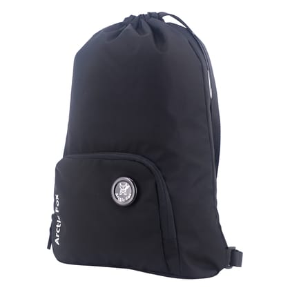 Arctic Fox Draw String Black bag for Girls and Boys Arctic Fox Draw String Black bag for Girls and Boys