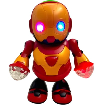 KTRS Enterprise Dancing Robot Hero 360 Degree Rotating Bump n Go Action Toy with 3D Lights & Music Dancing Robot with Light and Music