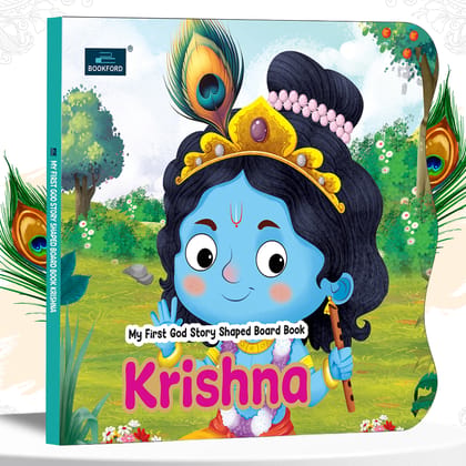 My First Shaped God Board Book – Illustrated Krishna Hindu Mythology Picture Story Book for Kids - Age 2+ Yrs (Indian Gods and Goddesses)