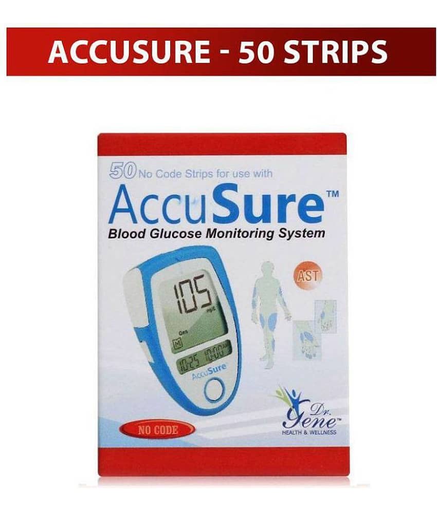 ACCUSURE 50 Glucometer Test Strips(Pack of 1X50)