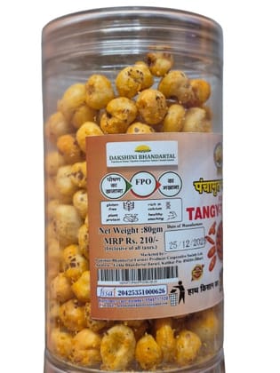 Panchamrit Roasted Tangy Tomato Makhana Snacks, Rich in Calcium & Healthy Snacking, 80g