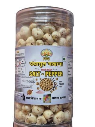 Panchamrit Roasted Salt-Pepper Makhana - Healthy & Calcium-Rich Snack (80g)