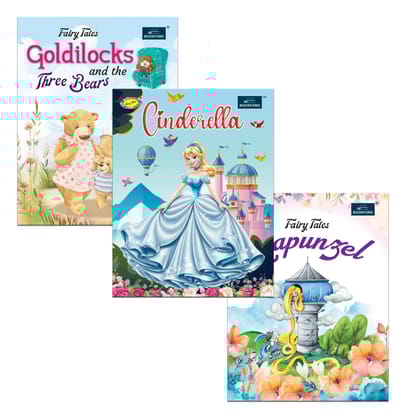 Fairy Tales for Kids – Set of 3 Story Books Featuring Rapunzel, Cinderella, and Goldilocks | Fun Reading, Moral Learning, and Imaginative Growth