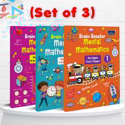  Brain Booster Mental Mathematics for Kids (Set of 3) - Boost Mental Math Skills, Logic, Focus, and Problem-Solving Skills for Kids