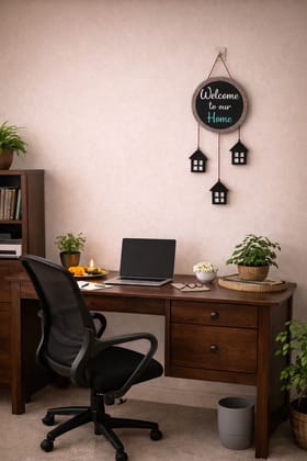 Welcome to Our Home Wooden Wall Hanging Decor with House Charms