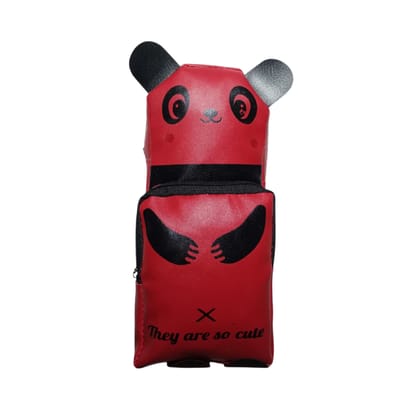 Cute Panda Printed Multipurpose Pouch for Kids & Travel | Double Zip Storage Pouch