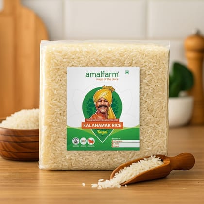 Amalfarm Kala Namak Aromatic Rice || Buddha Rice with Bran| Pure & Unadulterated |Rich in Zinc and Protein| Immunity booster| Daily Consumption Rice | 100% Natural Premium| 1kg