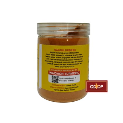 Amalfarm Waigaon Turmeric Powder | GI-Tag, High Curcumin (6%) | 100% Natural, Chemical-Free Haldi | Authentic Indian Spice for Cooking, Wellness & Skincare | 250g