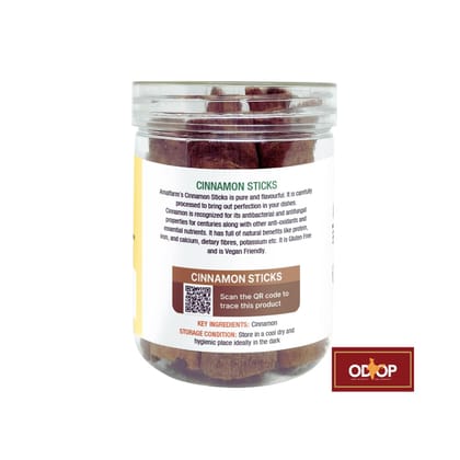 Amalfarm Indian Cinnamon Sticks | Whole Dalchini from North-East Forests | Naturally Sweet & Aromatic | PET Jar Packed | Ideal for Chai, Cooking & Wellness | 200g