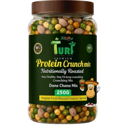 TURF FRESH - Premium Jumbo Dana Chana Protein Crunch Mix | Bharuch Special Roasted Dana ChanaMix | High Protein Crunchy Mix Snack | Healthy & Tasty MixNamkeen | Power Packed Anytime Snack