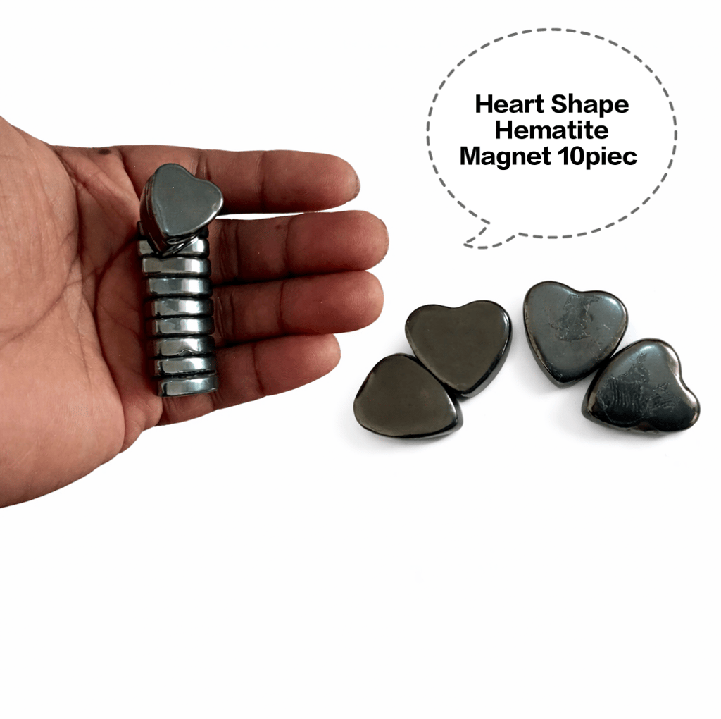 Heart Shape Hematite Magnet, Hematite Heart Magnet, Magnetic Hematite Heart, Heart Healing Magnet, Hematite Love Magnet 10piec - Stationery | Buy online on ZillyBuy