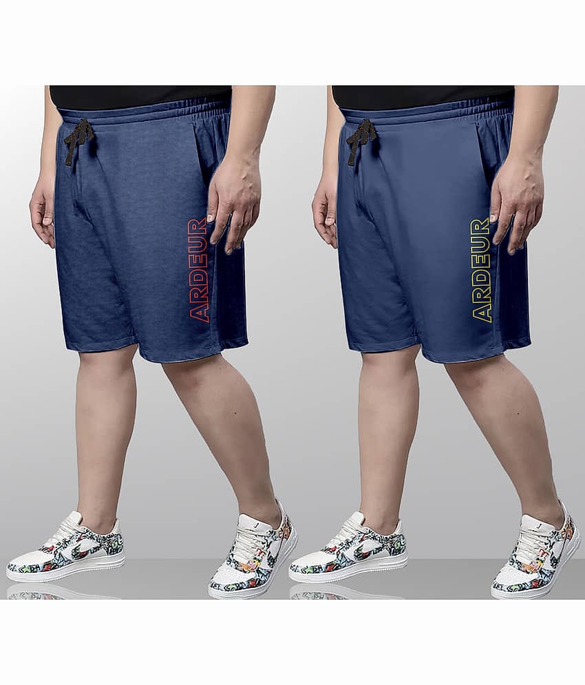 Ardeur Multi Cotton Blend Men's Shorts ( Pack of 2 )