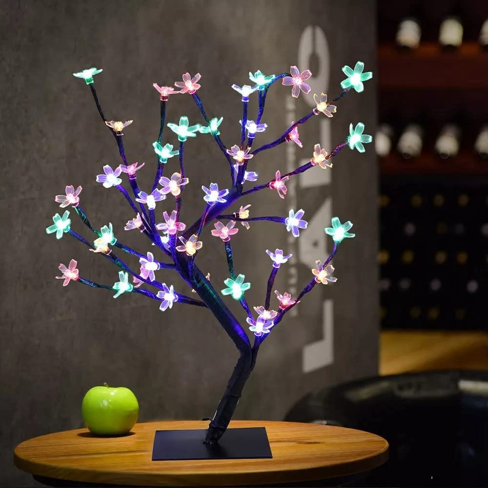  GLOWSERIE Multicolor LED Blossom Tree Light – Decorative Table Lamp for Home & Living Room
