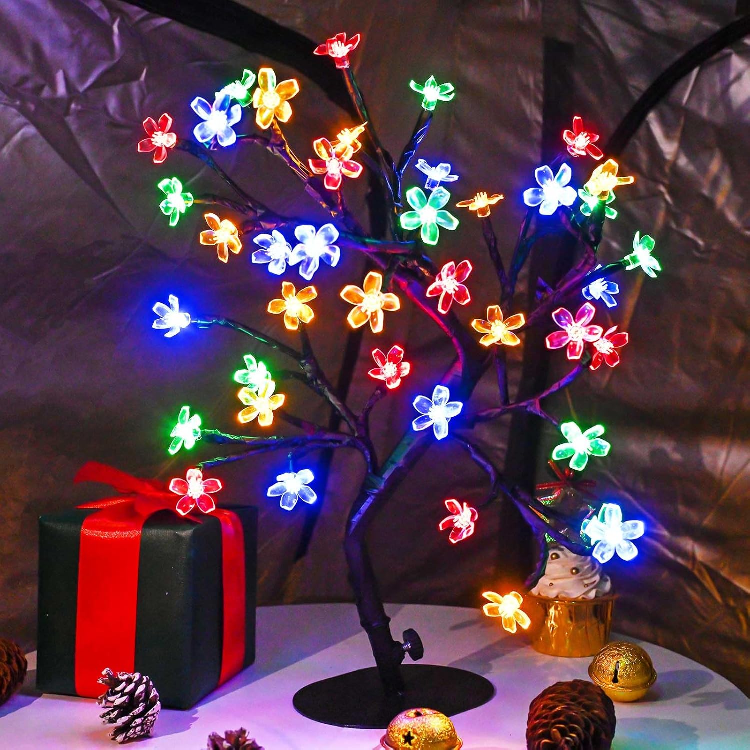  GLOWSERIE Rainbow LED Blossom Tree Desk Lamp – Mood Lighting for Bedroom & Decor