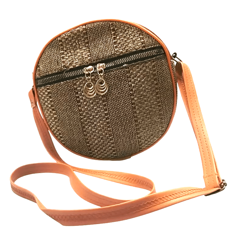 Round Rattan Straw Crossbody Bag with Adjustable Strap - Handbags | Buy online on ZillyBuy