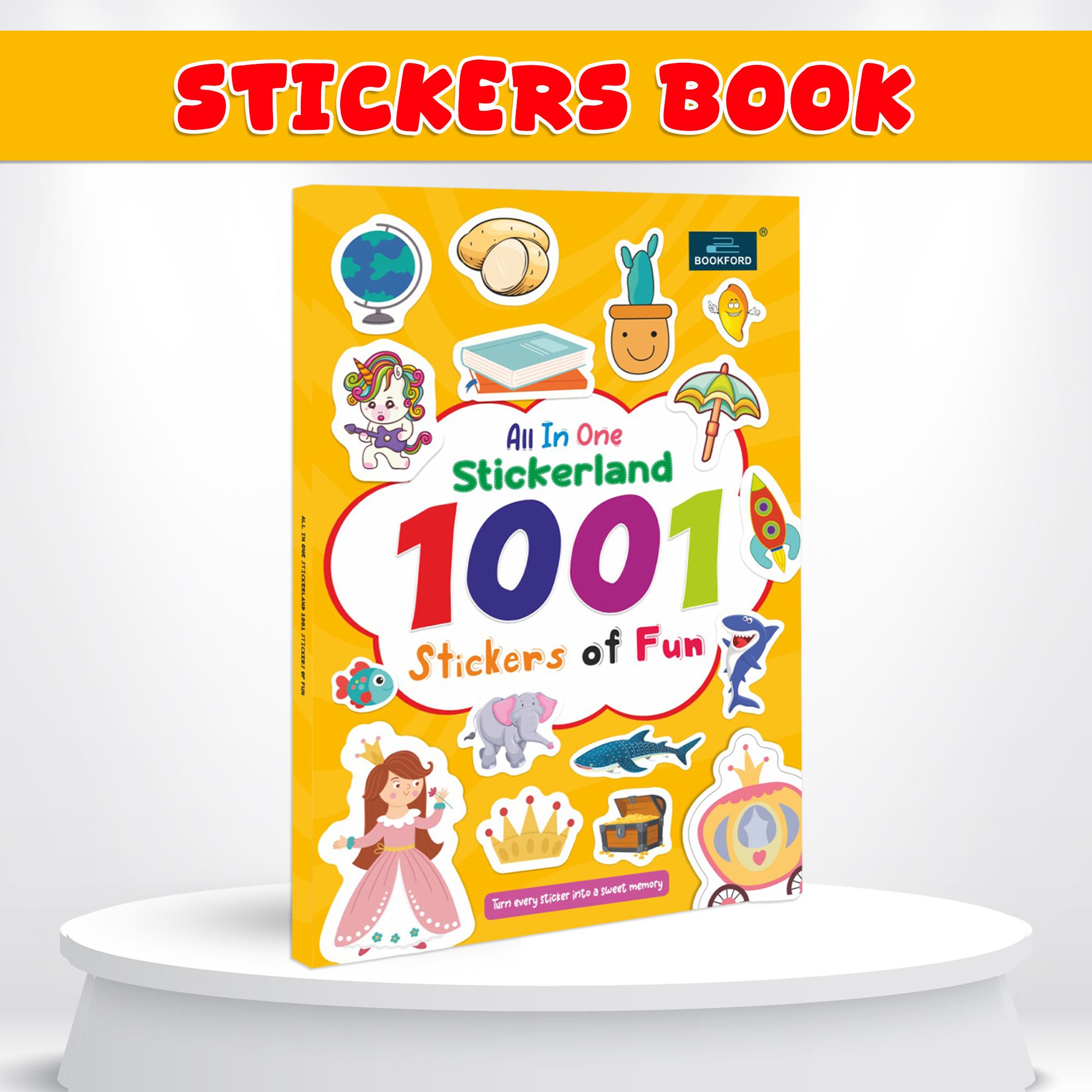 1001 All in One Stickerland sticker book for Kids, Childrens and Toddlers - All Theme Based Fun Stickers, Peel and Paste Activities for Girl and Boys - Perfect for Preschoolers - Ages 3+ Years