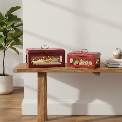 Metal Antique Box | Trunk Storage Decor Box Setof2