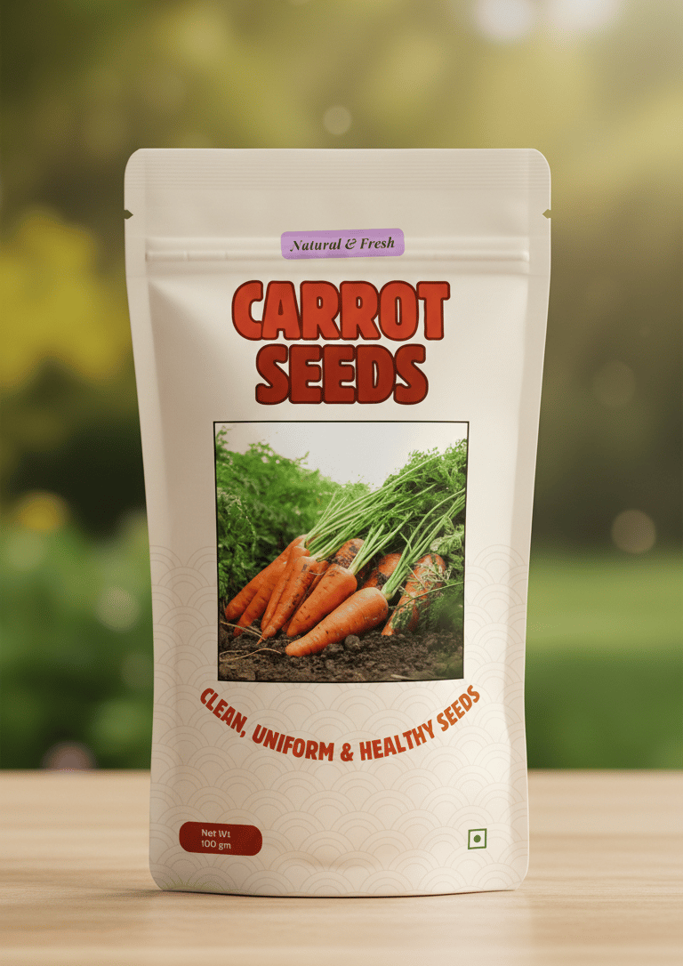 Natural & Fresh Carrot Seeds - Clean, Uniform & Healthy (100 gm)