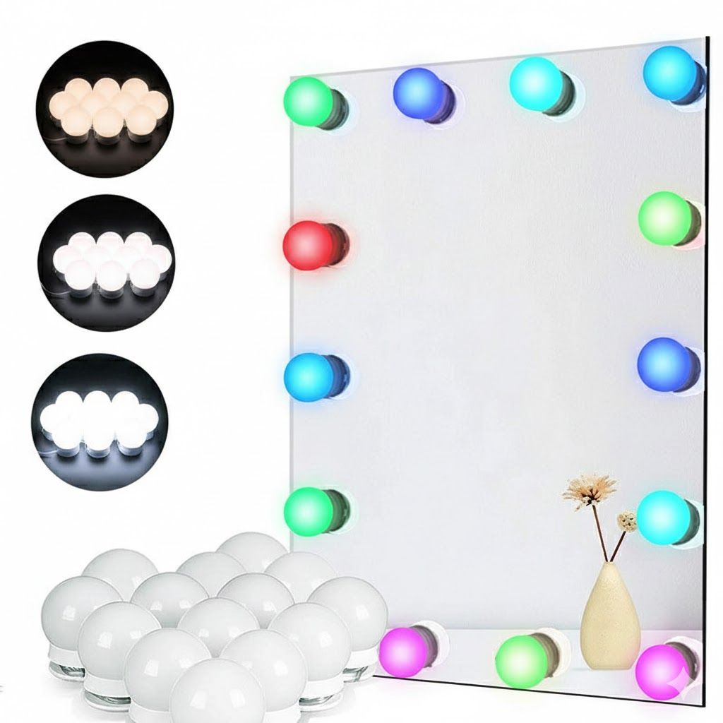 GLOWSERIE Hollywood Style Lighted Dressing Table Mirror
