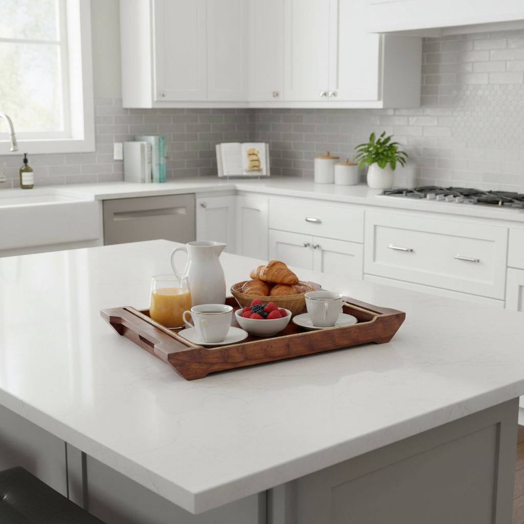 Indian Brown Wooden Laptop Stand | Wooden Serving Tray