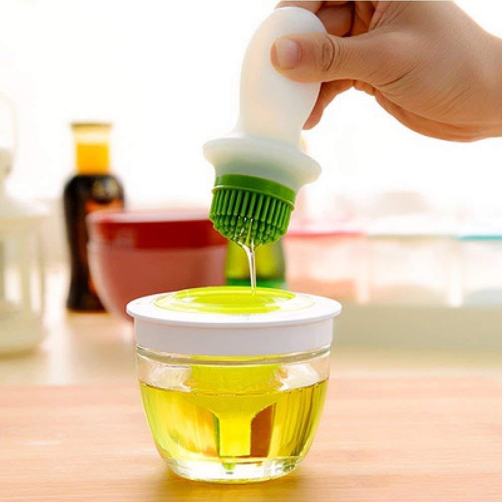 GLOWSERIE 2-in-1 Olive Oil Dispenser & Silicone Brush for Cooking