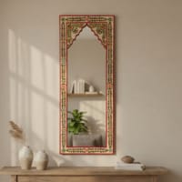 Wooden Wall painted Mirror 