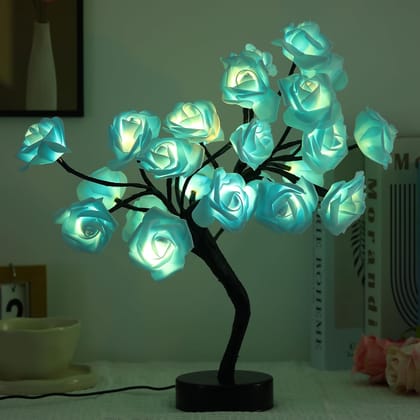 GLOWSERIE Glowing Artificial Rose Tree Lamp with Warm Ambient Light GLOWSERIE Glowing Artificial Rose Tree Lamp with Warm Ambient Light