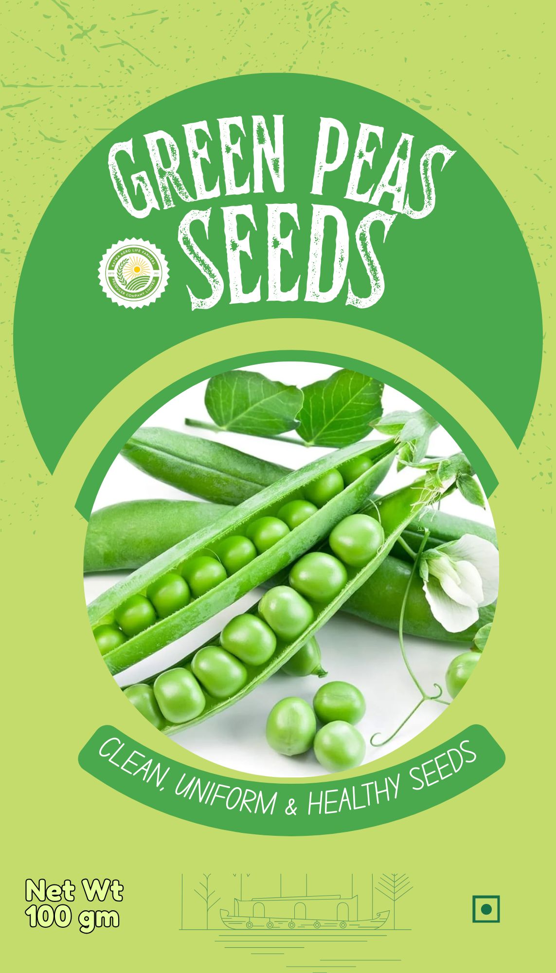 Premium Quality Green Peas Seeds-100gm