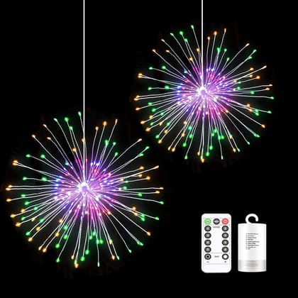 GLOWSERIE Premium 3D Fireworks Burst Hanging LED Light with Dimmable Brightness and Multiple Lighting Modes