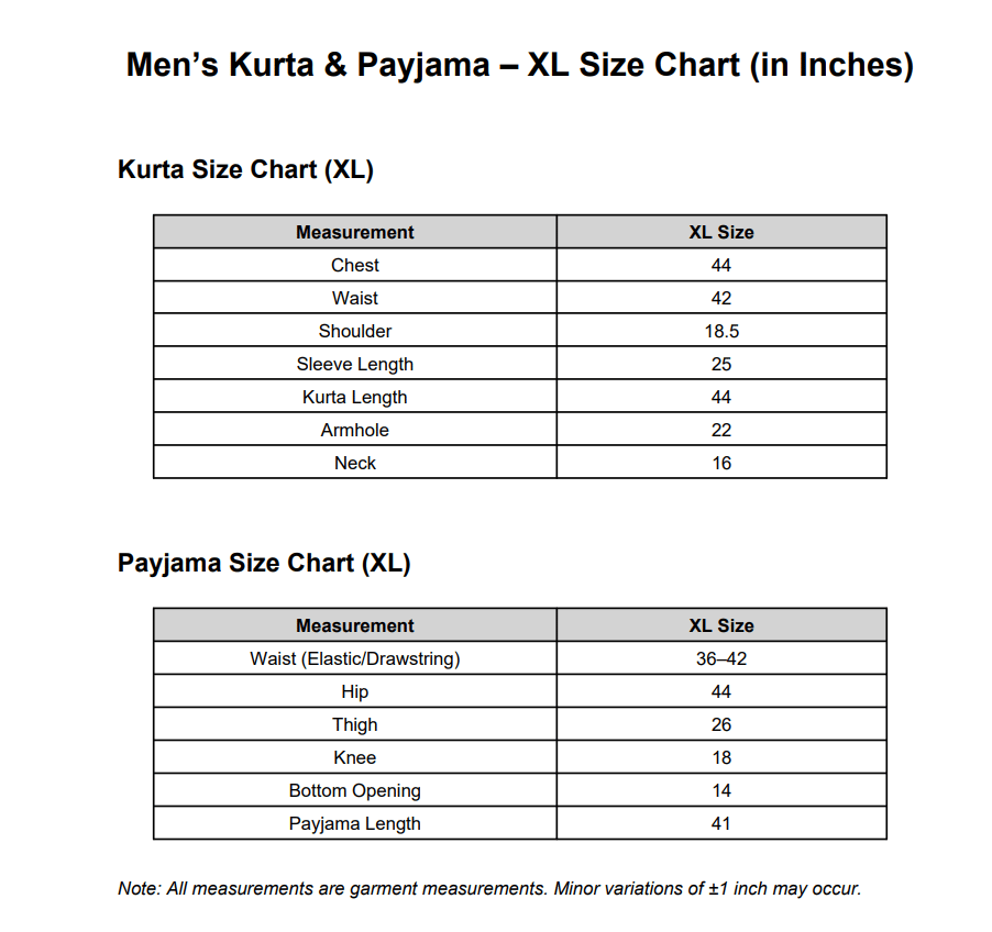 Size Guide