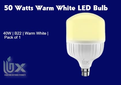 UBX 50 Watts Warm White B22 LED Bulb - Pack of 1